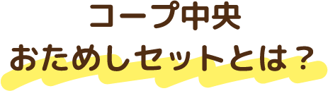 コープ中央おためしセットとは？